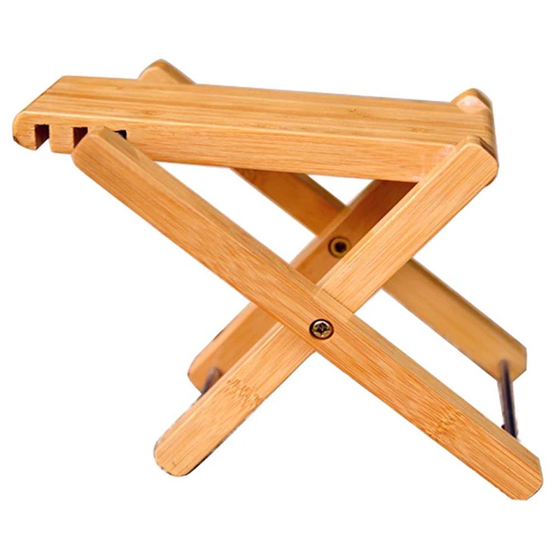 

Guitar Foot Rest Foldable Bamboo Wood Footstool Footrest Pedal Adjustable Height for Acoustic Classic, Folk Guitars