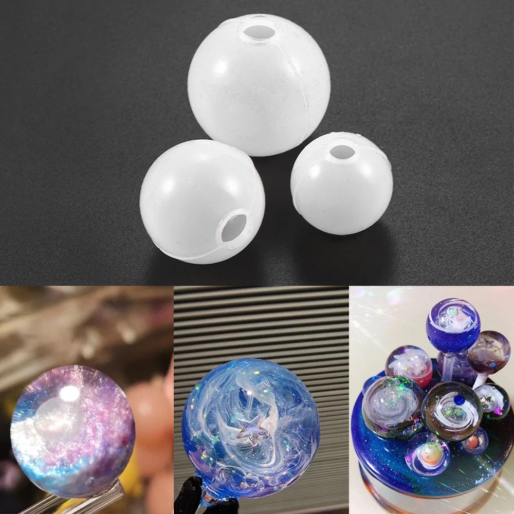 

3pcs/set 20-35mm Crystal Ball Epoxy Resin Molds Transparent Silicone Craft Mold Tools For DIY Jewelry Making Accessories
