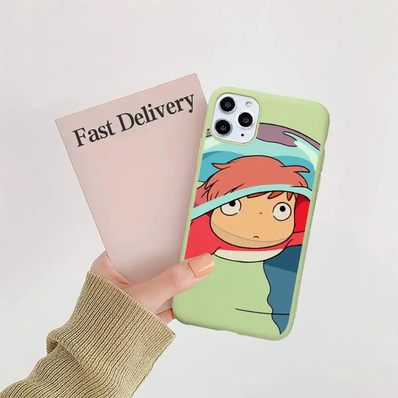 

Hayao Miyazaki anime ponyo love cute Phone Case Candy Color for iPhone 11 12 mini pro XS MAX 8 7 6 6S Plus X 5S SE 2020 XR