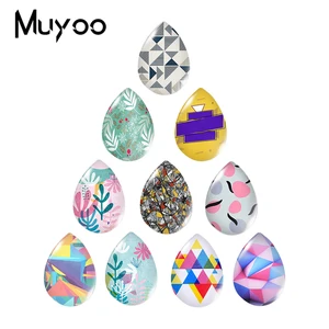 Новинка 2020, красочный абстрактный узор, стеклянный кабошон, Необычные формы, искусство ручной работы, фотография