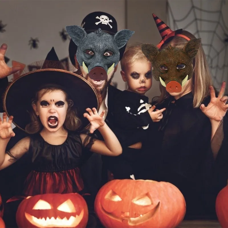 Маска на голову дикого кабана для взрослых реквизит из искусственной пены