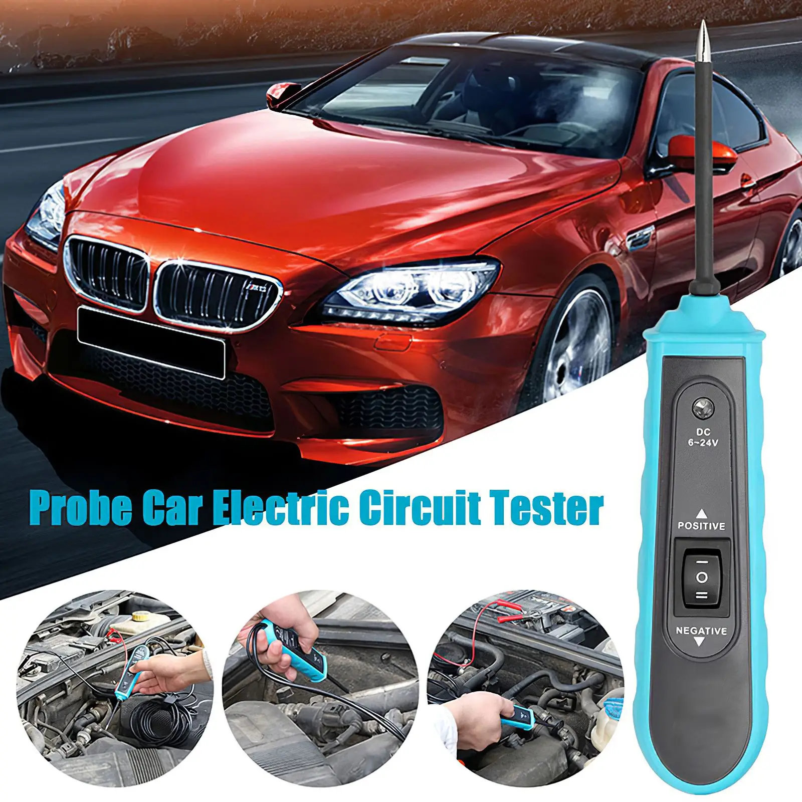 

Car Testing Pen High Sensitive Car Circuit Tester Compact Power Probe Circuit Test Component Electrical System Detector