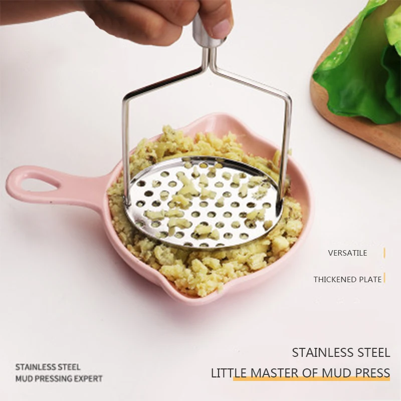 

Stainless Steel Potato Mud Pressure Mud Machine Potatoes Masher Ricer Fruit Vegetable Tools Kitchen Gadgets Baby food supplement