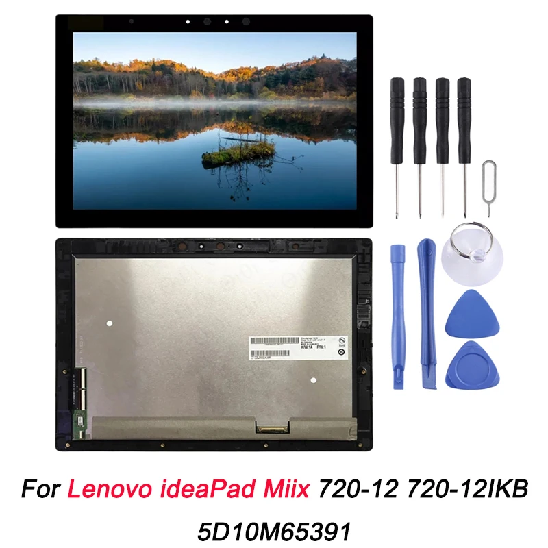 

ЖК-экран 2880x1920 и дигитайзер в сборе с рамкой для Lenovo ideaPad Miix 720-12 720-12IKB 5D10M65391