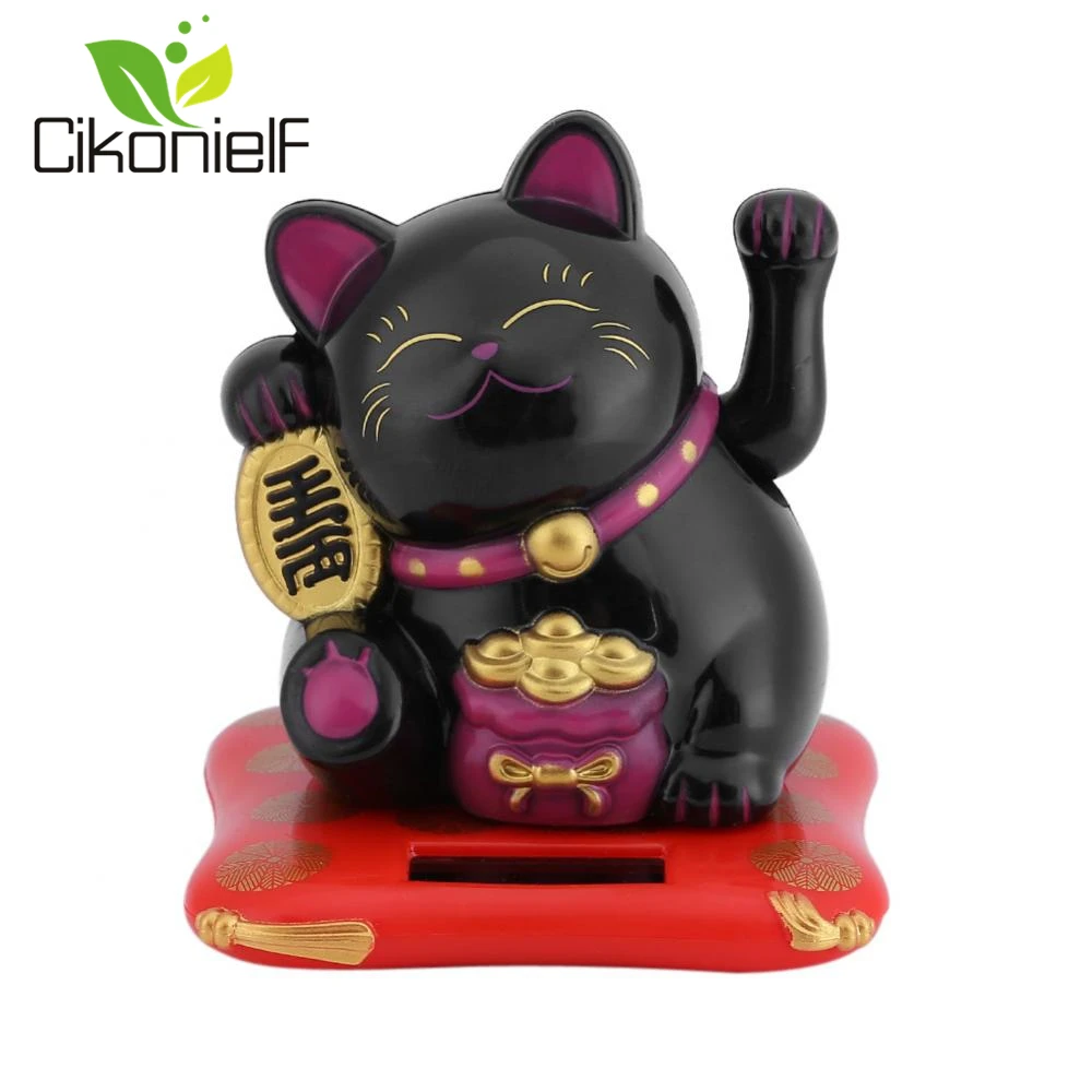 Домашний Автомобиль приветствовать Fortune Cat встряхивания ручной Lucky Cat оформить заказ украшение для прилавка, развевающиеся Декор для дома, с изображением кота аксессуары современный