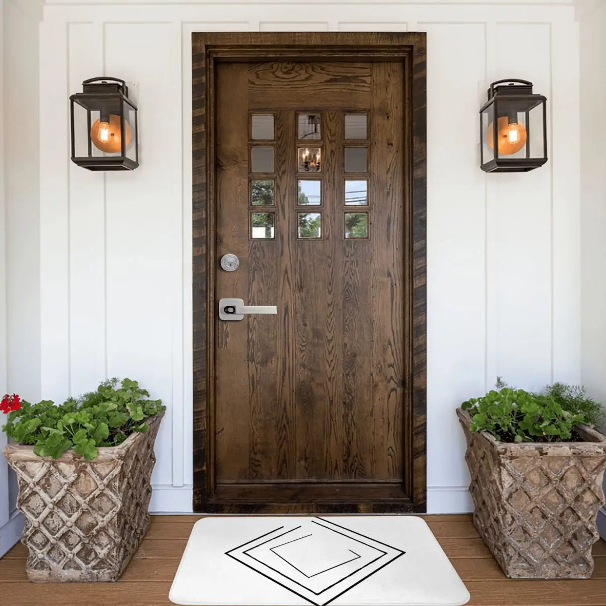 Простая конструкция полиэстеровый коврик для прихожей ног нескользящий входа на