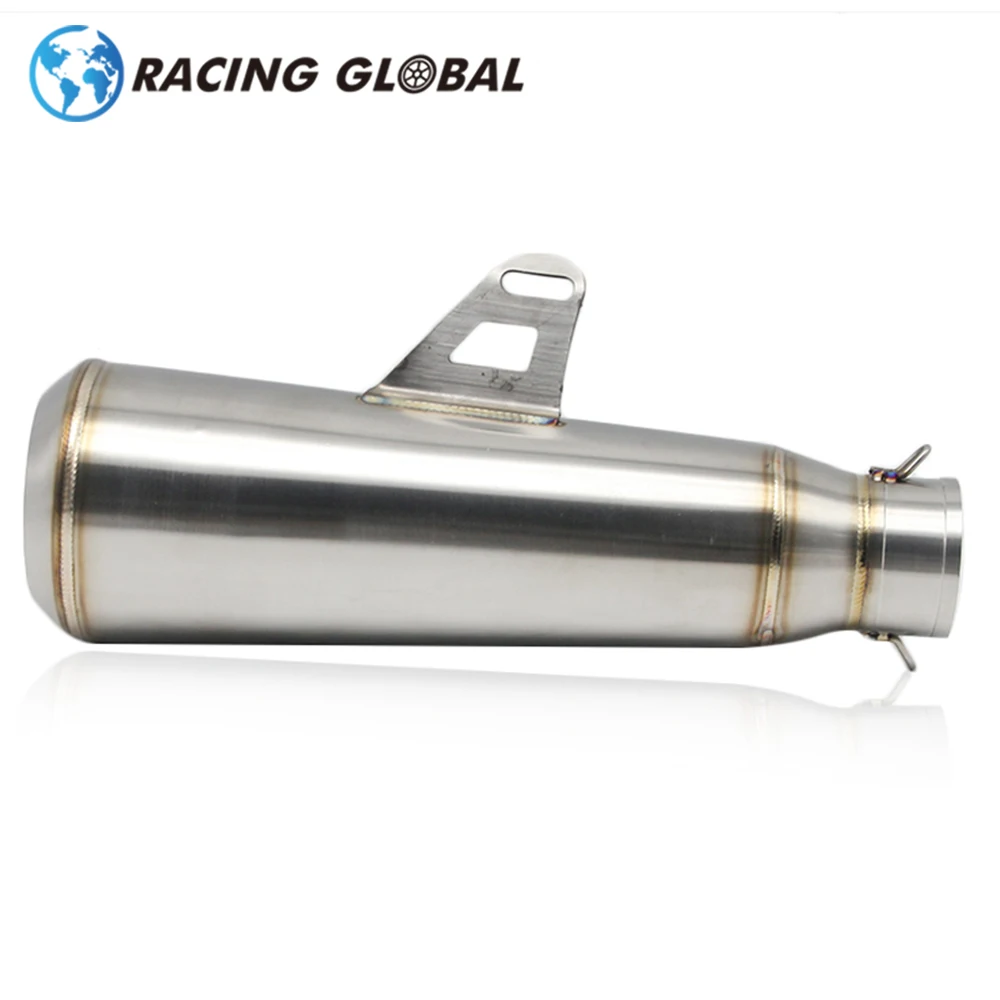 

ALCON-Motorcycle 51mm Exhaust Pipe Universal Modified Muffler For Most Motorbike ATV Motocross Stainless Steel