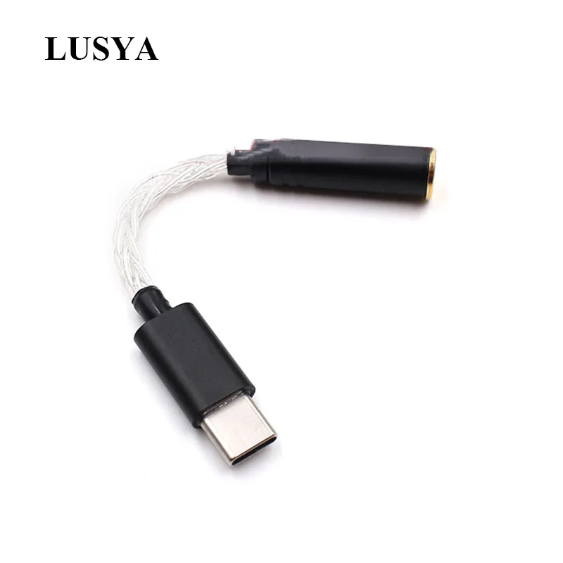 

Аудиоадаптер USB Type-C Lusya, адаптер для зарядки наушников 3,5 мм, 4,4 мм, 2,5 мм, стереоразъем для наушников, 38 бит, 384K, T0746