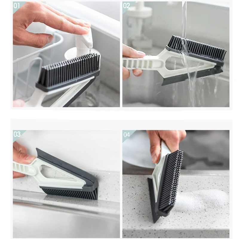 Two-in-one Window Cleaner Kitchen Glass Gap Double Head Cleaning Brush Household Wiper Tool | Дом и сад