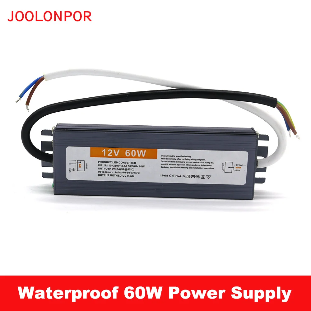 Водонепроницаемый IP67 Импульсный источник питания адаптер переменного тока 220 В в