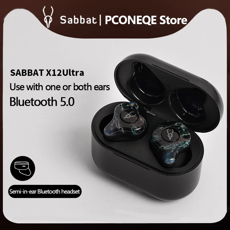 Sabbat X12 Ultra TWS Earphone Wireless Bluetooth-compatible Earbuds Headset IPX5 Waterproof APX-T Audio In-Ear HD Stereo Headset enlarge