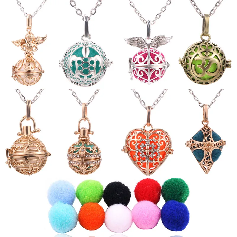 Золотой мексиканский колокольчик Музыкальный шар шарм ароматерапия медальон