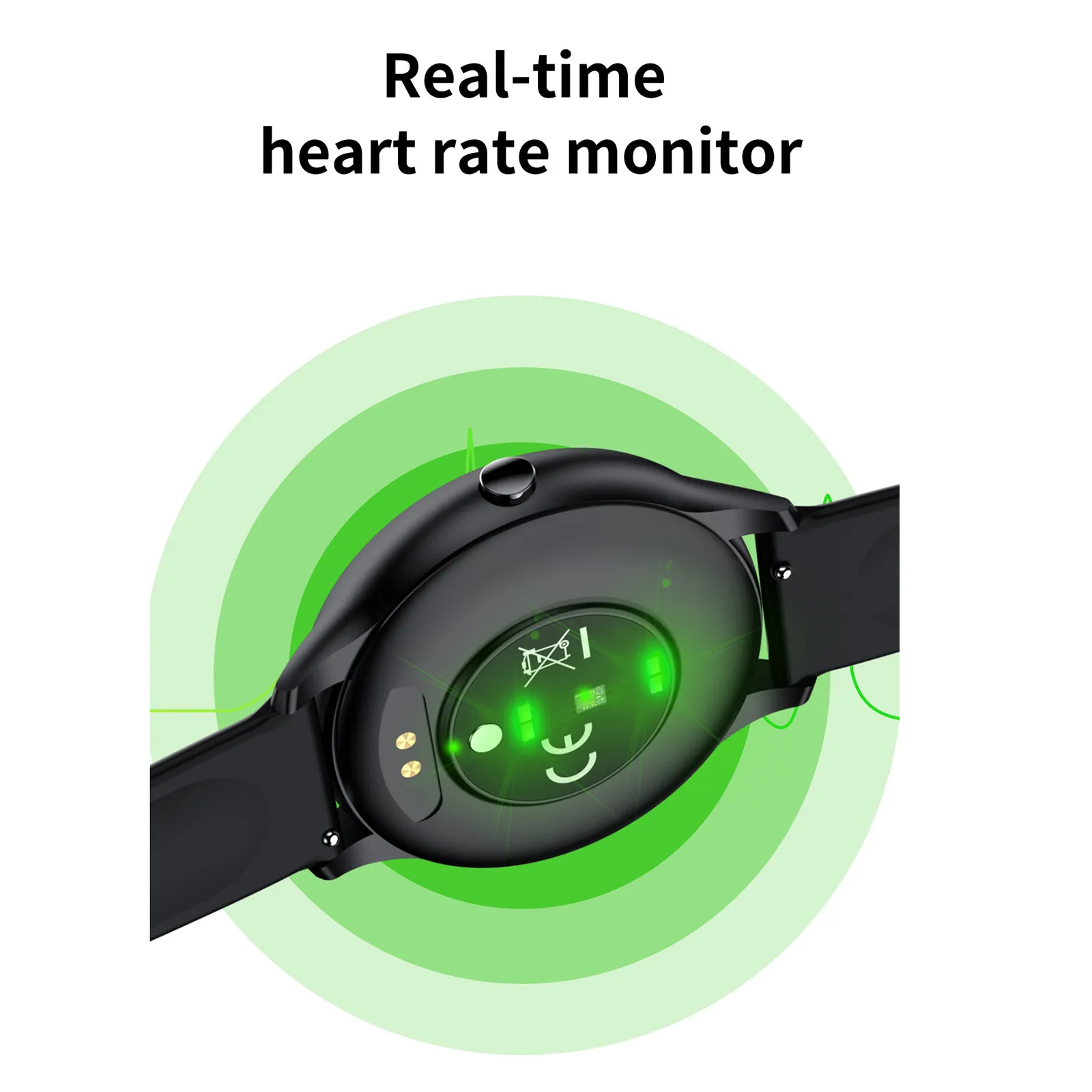 

Sports Smart Watch Fitness Heart Rate Smart Bracelet Metal Case Health Monitoring Task Reminder Durable And Practical Watch