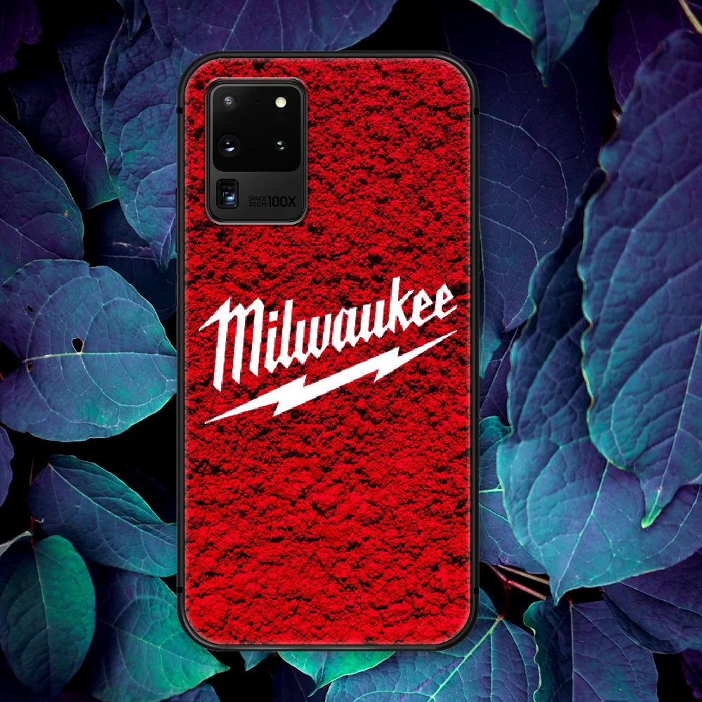 

Milwaukees Toolbox Brand Phone Case For Samsung Galaxy Note S 8 9 10 20 Plus E Lite Uitra black Cell Soft Shell Luxury Etui 3D