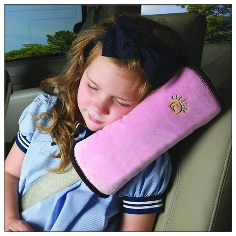 

Kids Car Safety Strap Cover Harness Seat Belt Pad Cushion Car Headrest Suede Children Shoulder Pad Shoulder Pad Pillow