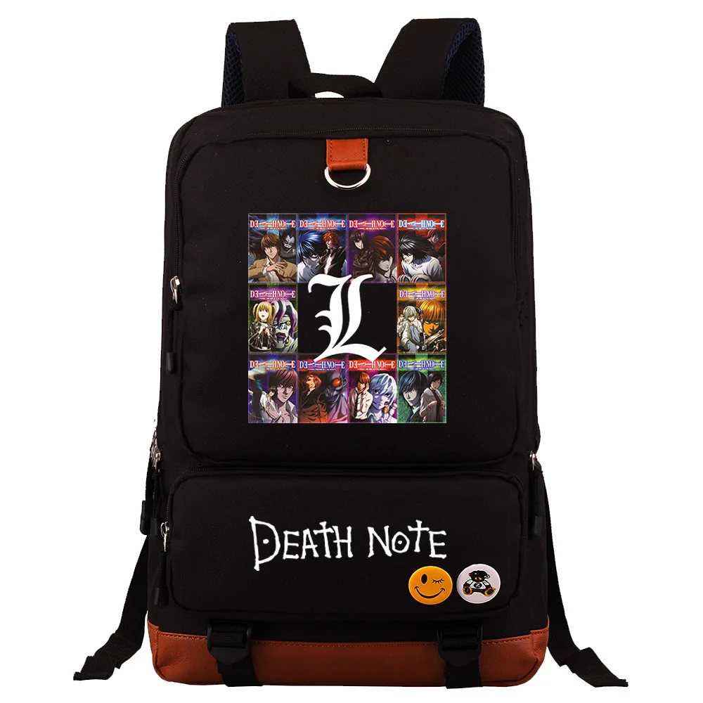 

New Anime Death Note Prints Boys Girls School Book Bags Women Bagpack Teenagers Canvas Men Laptop Travel School Backpack