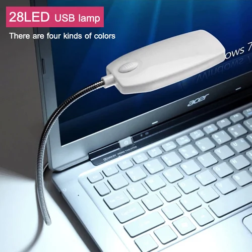 28 LED супер яркая Гибкая лампа для чтения USB Защита глаз ноутбук мини портативный