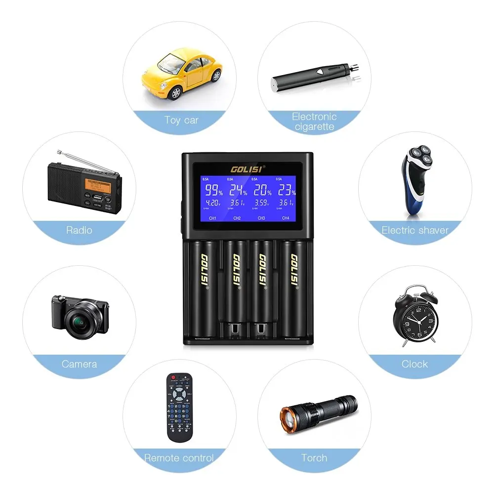 3 7 V 18650 Зарядное устройство литий-ионный Батарея USB независимой зарядкой