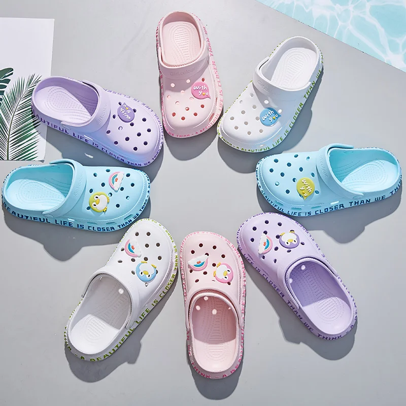 

Women's Sandals red Lady Girl Sandals Summer Women Casual Jelly Shoes croc Sandals Hollow Out Mesh Flats Beach Flats Sandals
