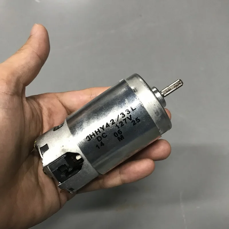 Постоянный ток 24-130 в 48 в 110 В 127 в 10000 об/мин, высокая скорость, большой крутящий момент, 100 Вт, электродвигатель, резьбовой вал, Компенсационная щетка, домашний аппарат