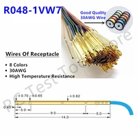 84080200pcs spring test probe receptacle with wire 30awg r048 1vw7 test needle sleeve socket length 700mm