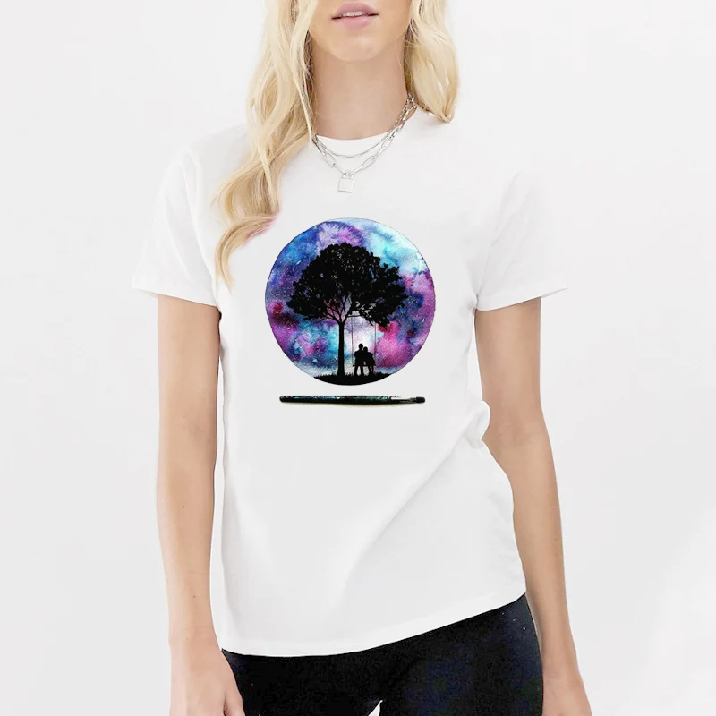 

New Summer Cartoon Bear Animal Print Women Tshirts Punk Loose Tops Vintage Short Sleeve Plus Size Female T-Shirt