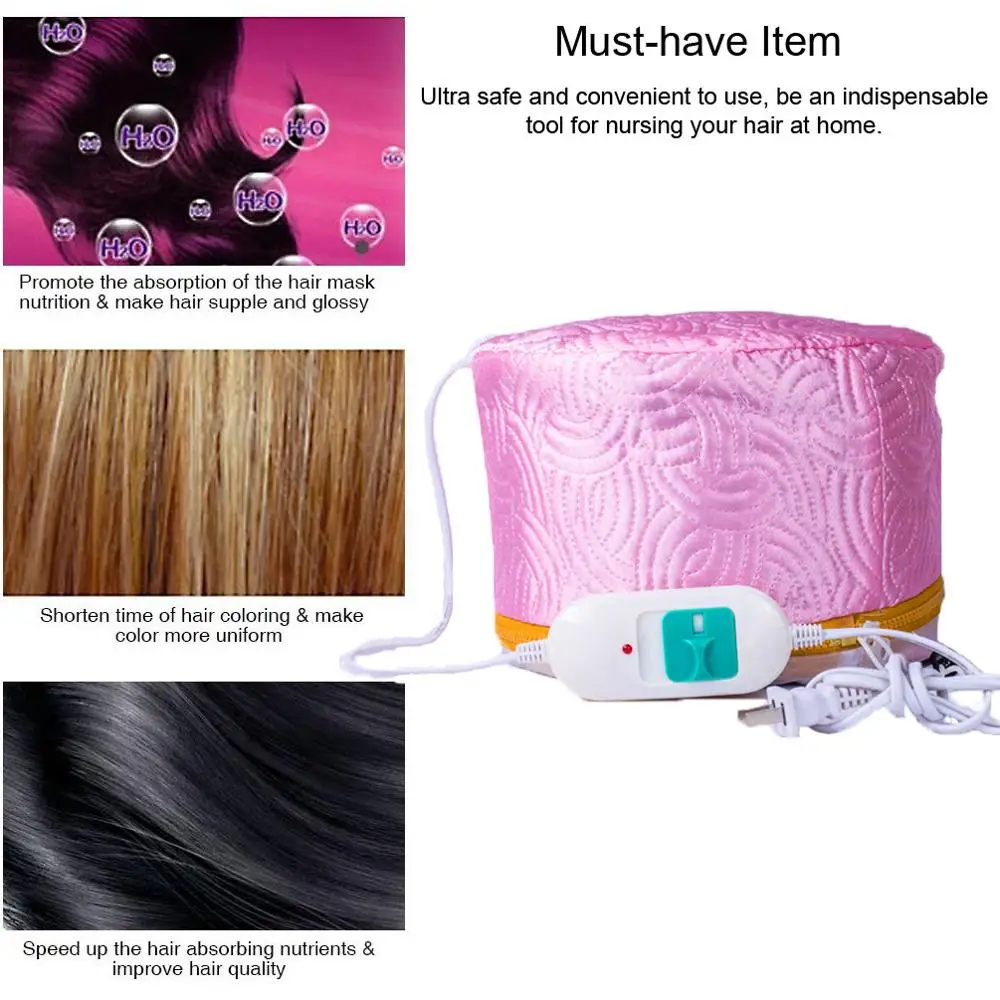 Фена для волос электрическая шапочка с подогревом термолечения питательная