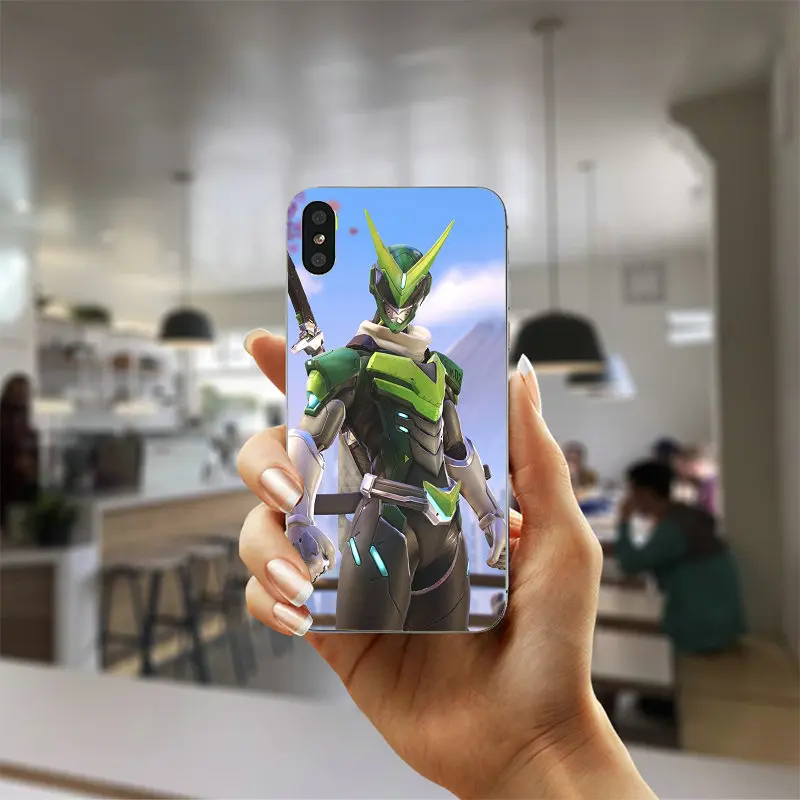 Picture 12 Мягкие силиконовые чехлы Genji Overwatchs для iPhone X XR XS Max 10 7 6 6s 8 Plus 4 4s 5 5S SE 5C - Цвет: Picture 12