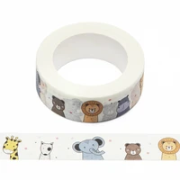 new 1pc 15mm x 10m cute animals cartoon doodle cartoon washi tape scrapbook paper masking adhesive washi tape