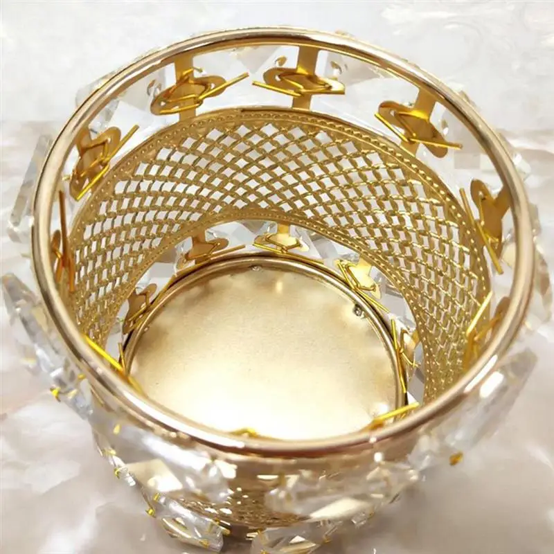 Фарфоровый новый металлический держатель для кистей макияжа с кристаллами в