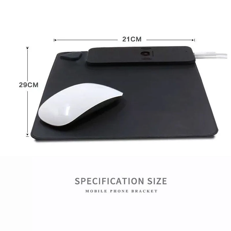 2in1 Qi Wireless Charger Mouse Pad Mat for iPhone X XR XS Max 8 Plus Samsung S10 S9 Note 9 Phone holder Charging stand | Мобильные