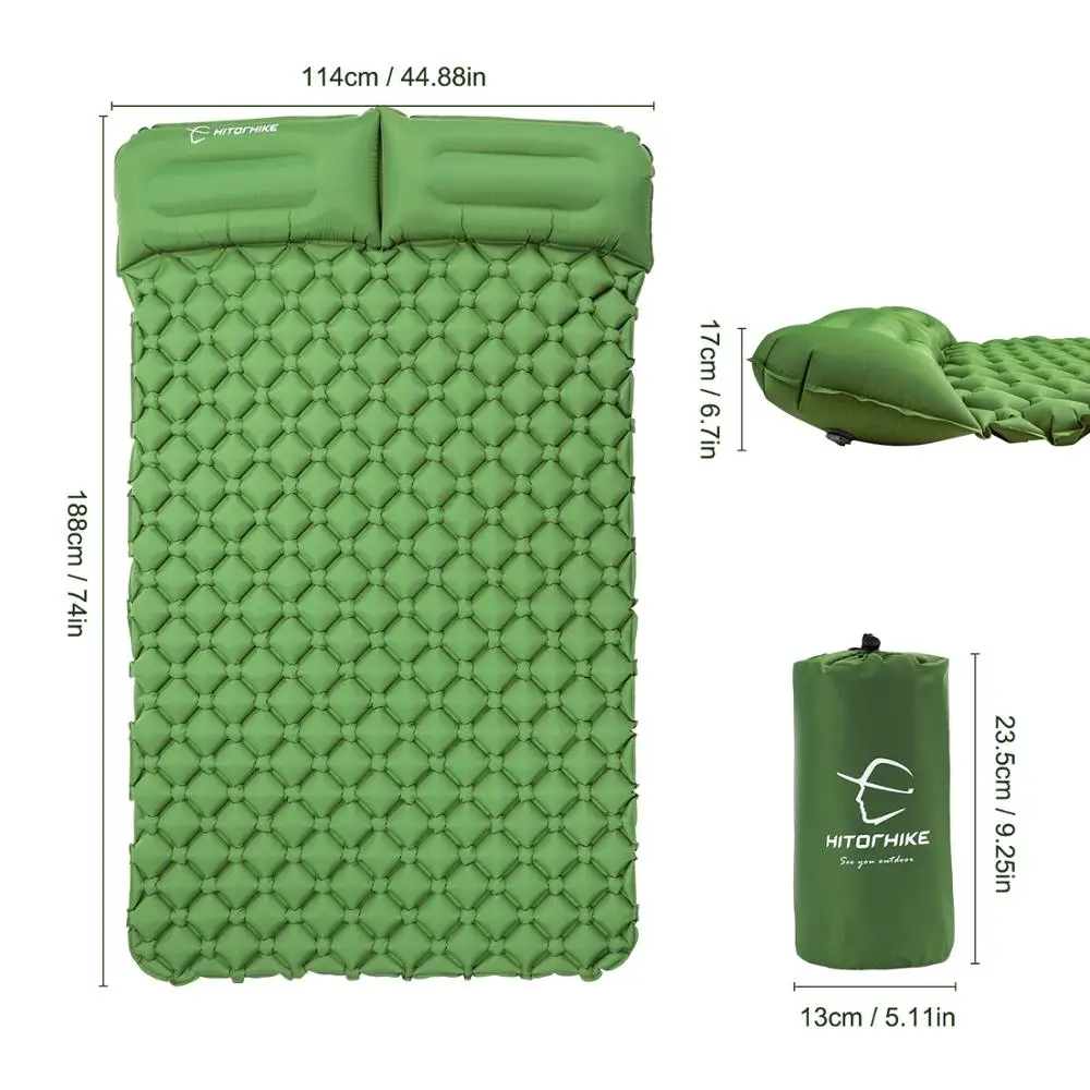 

innovative sleeping pad fast filling air bag camping mat inflatable mattress with pillow life rescue 1.2g cushion pad