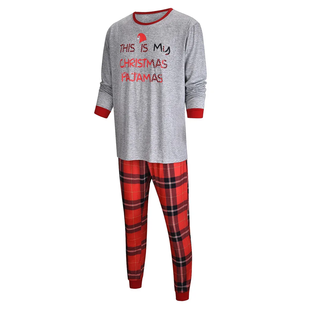 Рождественские пижамы Семейный комплект для мужчин женщин и детей комбинезон с