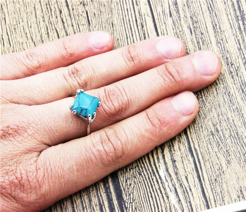 Модные украшения оптовая продажа лот 10 шт. Посеребренная смешанный Дизайн камень