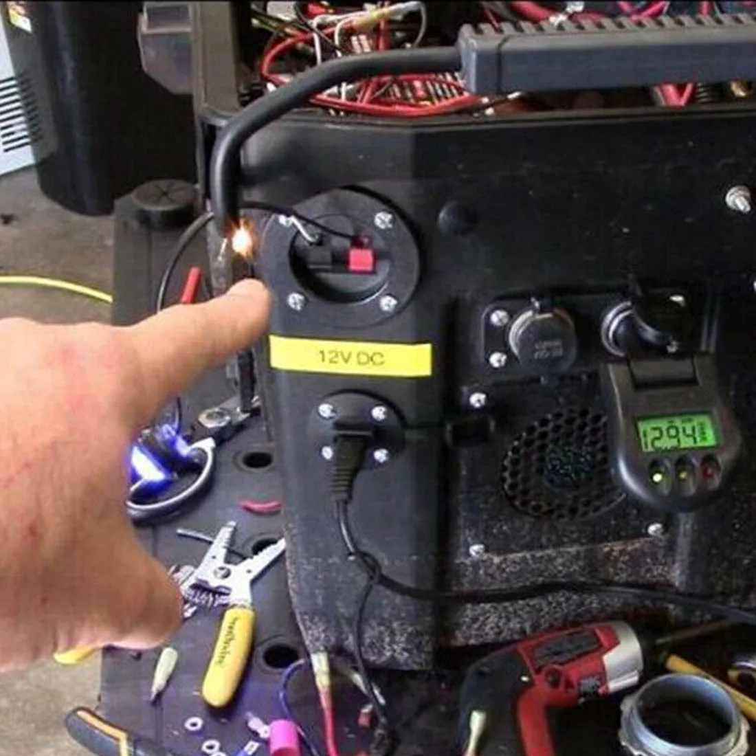 DIY непогоды SAE разъем боковины порт SAE водонепроницаемый быстрое подключение Панель Крепление 25 см 12AWG для солнечной батареи панели