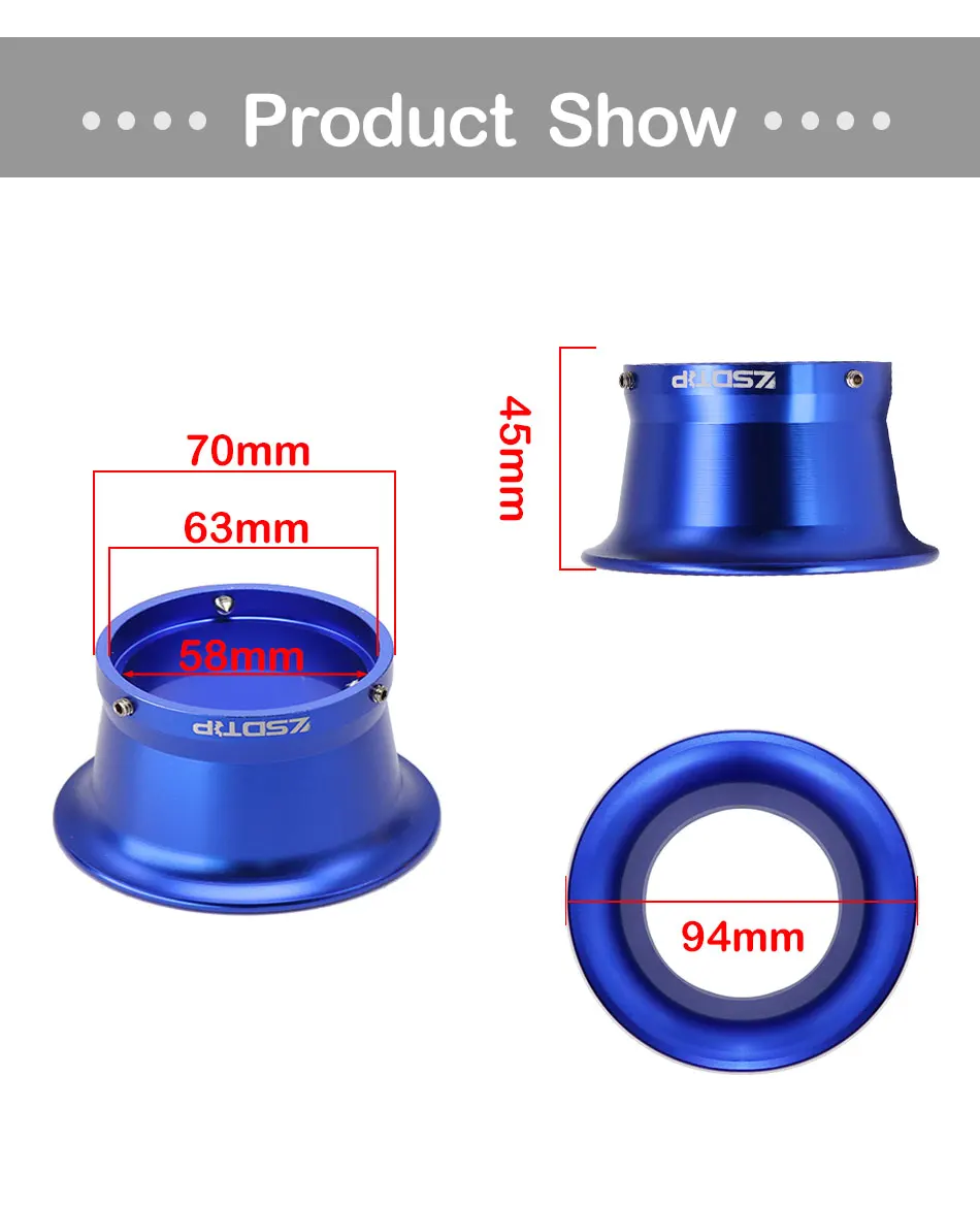ZS Racing 63 мм KEIHI PWK34 36 38 40 42 мм Конкурентоспособная мото Модифицированная карбюратор воздушный фильтр чашка ветер чашка цветная чашка с рожком