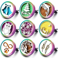 colorful flower fairy stainless steel essential oil car diffuser air freshener clip aromatherapy perfume locket pendants jewelry