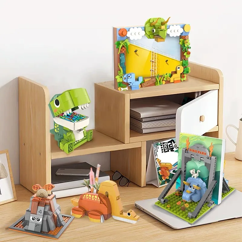 Креативная серия держатель фоторамка животные свинка строительные блоки модели