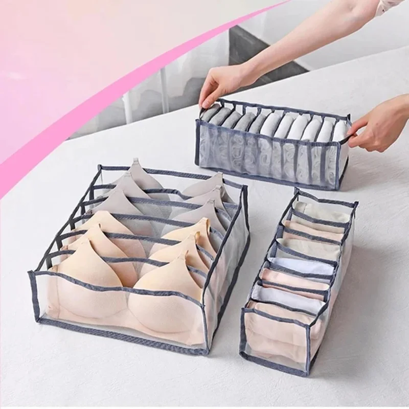 

Underwear Bra Drawer Organizer Storage Box Closet Divider Boxes Scarves New Scarfs Dormitory for Socks Home Separated Foldable