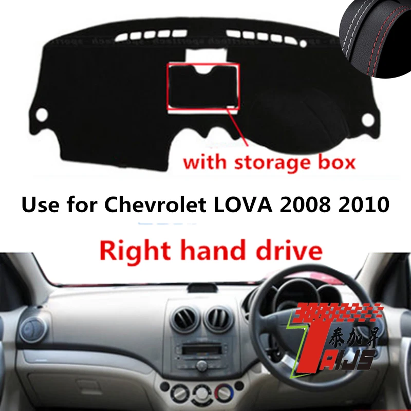 

: TAIJS Factory Classic Leather Car Dashboard Cover For Chevrolet LOVA 2008 2009 2010 Right hand drive with storage box