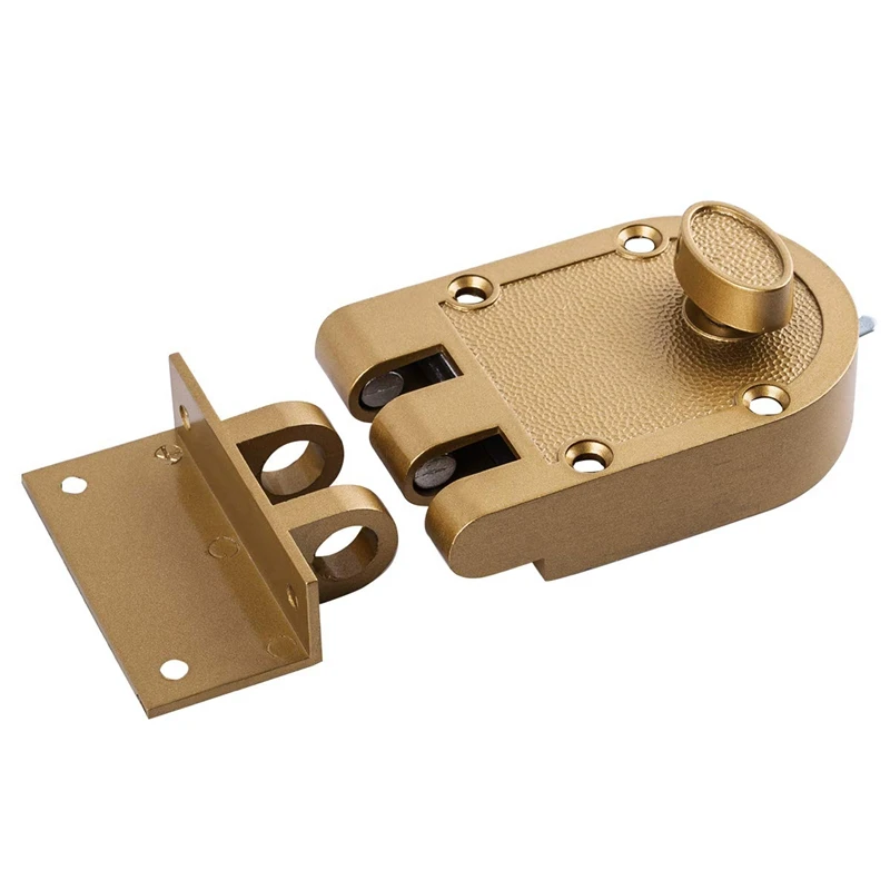 Один обод цилиндра дверной замок с ключом ночное ворота входная дверь золото |