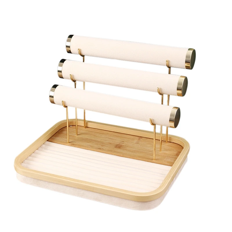 

Фланелевая подставка для браслетов, цепочек, часов, T-Bar, жесткая витрина для ювелирных изделий, подставка для браслетов, ожерелий, заколок дл...