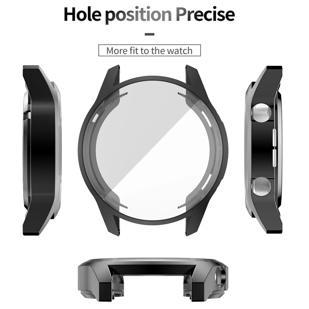 Soft TPU Plated Flexible Case for HUAWEI Watch GT 2 42MM 46MM Full Screen Protector Cover Anti-scratch High Quality Bumper Shell | Наручные