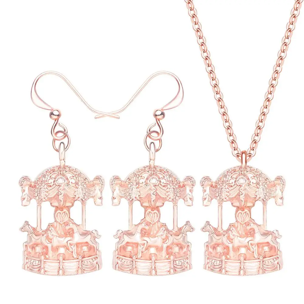 ARWA сплав из жемчуга черной раковины и цинкового сплава/подвес ожерелье карусель