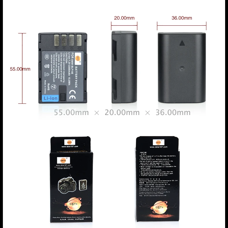 2 шт 2200mAh 7,2 V DSTE DMW-BLF19E BLF19 перезаряжаемая цифровая батарея камеры DSLR 1* зарядное устройство для Panasonic Lumix DMC-GH3 DMC-GH4