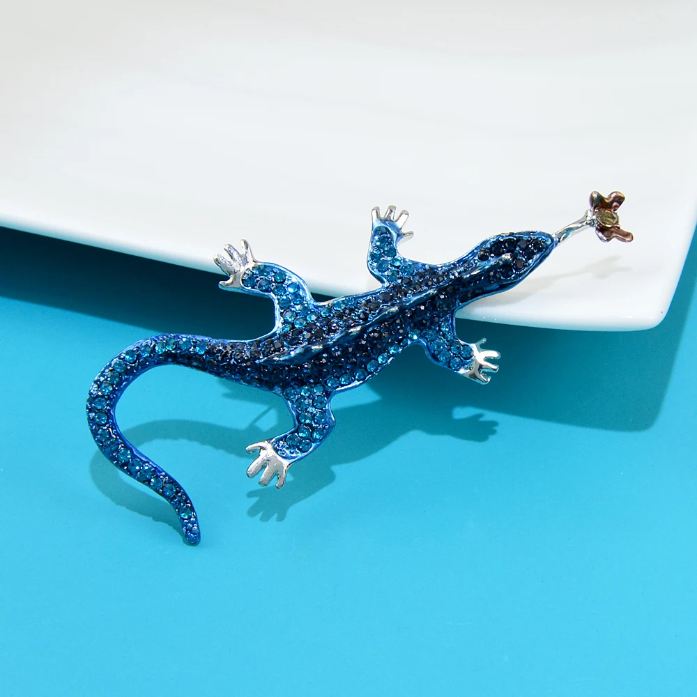 Брошь CINDY XIANG Lizard Preying On Moths стразы булавка Gecko животный дизайн модные ювелирные