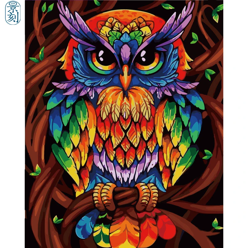 Сова серии. Ручная работа краска высокое качество холст Красивая ing по номерам