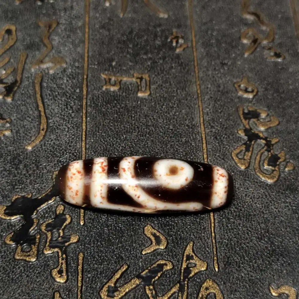 Натуральный Старый Агат Бусины Цзи черный/белый 2 глаза Тотем Тибетский Дзи бусы