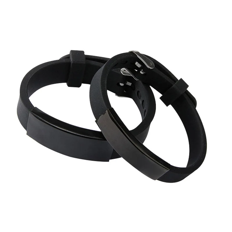 Power Energy браслеты модные черные силиконовые панк ювелирные изделия мужской