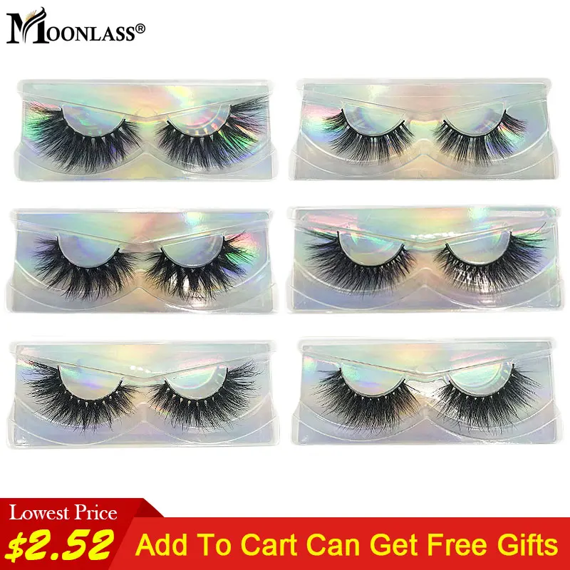 Ресницы для макияжа 3D норковые ресницы Moonlass Beauty Full strip Многоразовые Накладные